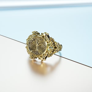 Viking Tree of Life Ring for Women Nordic Norse Scandinavian Yggdrasil Jewelry