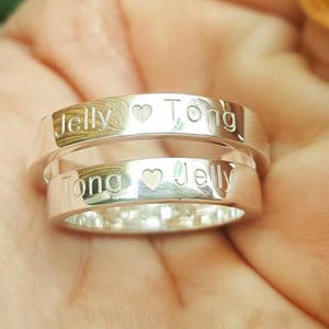 Custom ring, Name ring, Personalized Engraved Stacking Ring, Engraved Promise Ring, custom name ring, Mans ring, Engraved Wedding Band