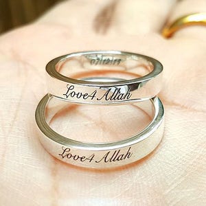 Personalized Ring, Stackable Ring, Custom Name Ring, Custom Engraved Ring, Best Friend Ring Stacking Band Ring, Mom Ring Gift