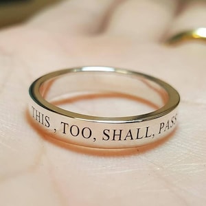 Personalized Ring - Custom Name Ring - Engagement Anniversary Date - Engraved Rings - Gift for Her - Stamped Ring - Anniversary Ring