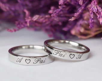 Best Friend Ring, Best Friend Gifts, Personalized Ring, Stackable Rings, Stacking Ring, Custom ring, Stainless name ring