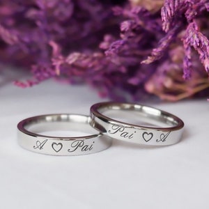 Best Friend Ring, Best Friend Gifts, Personalized Ring, Stackable Rings, Stacking Ring, Custom ring, Stainless name ring