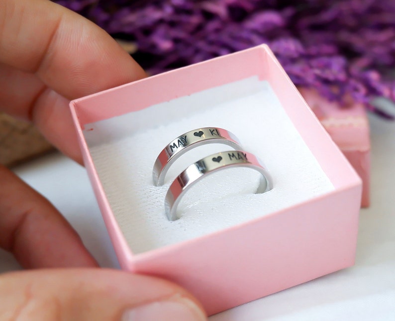 Personalized ring Engraved mother ring Custom Message Ring Etsy