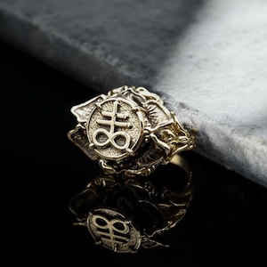 Satanic Cross Ring for Women Leviathan Cross Jewelry