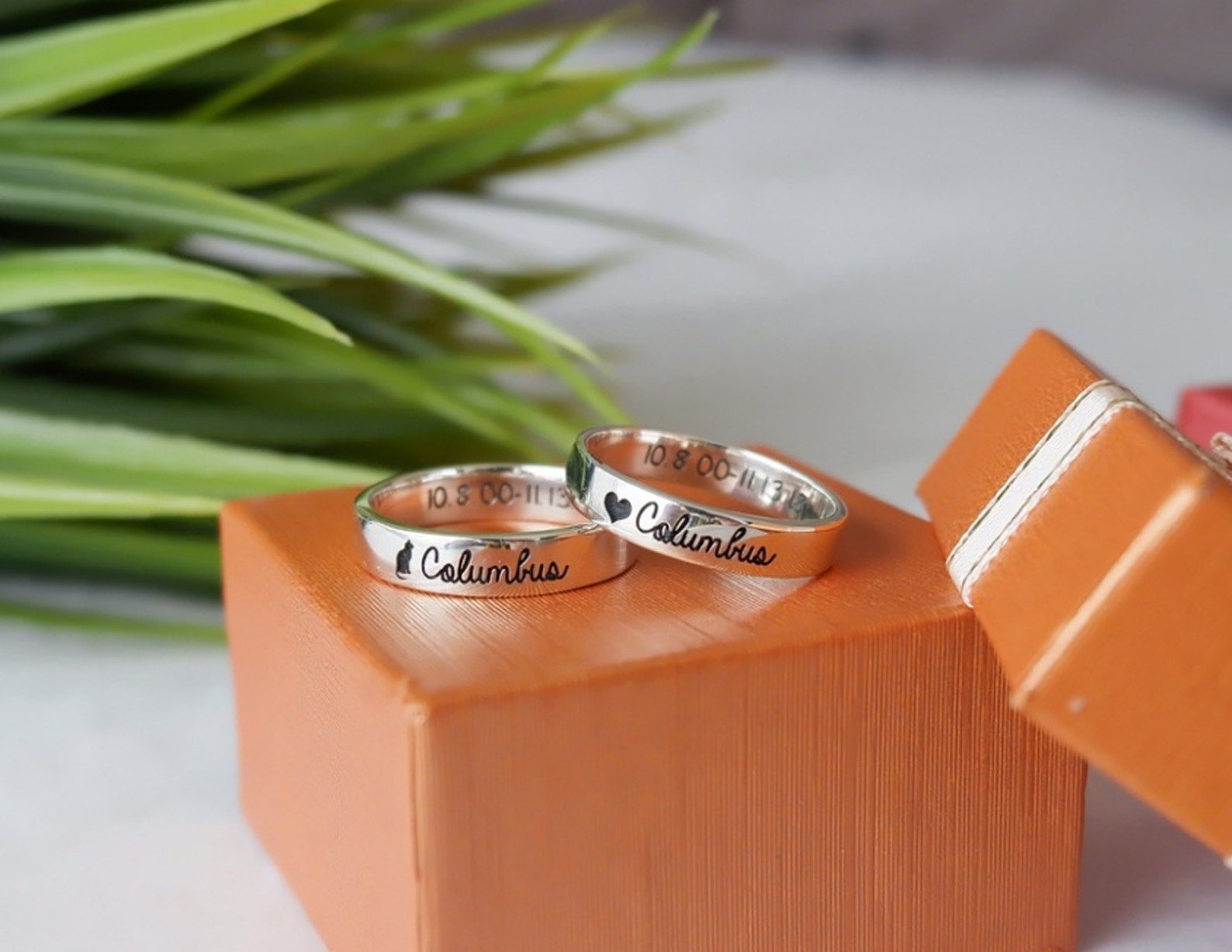 Engraved Promise Rings Personalized Rings Couple's Ring Etsy