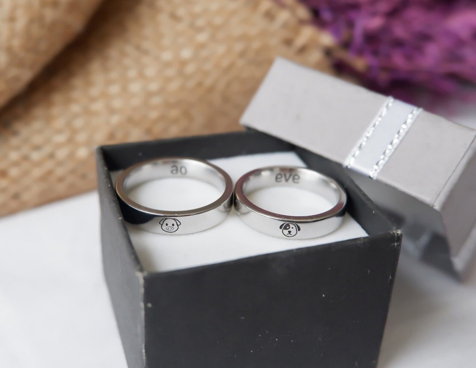 ENGRAVED RING Stack Ring Custom Engraved Ring, Sterling Silver Ring,4 Mm Silver Ring, Infinity