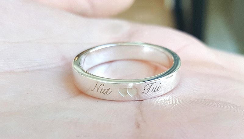 Personalized Stackable Name Ring Custom ring Personalized | Etsy