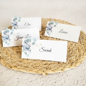 Lot de 12 marque-places thème Mariage Eucalyptus