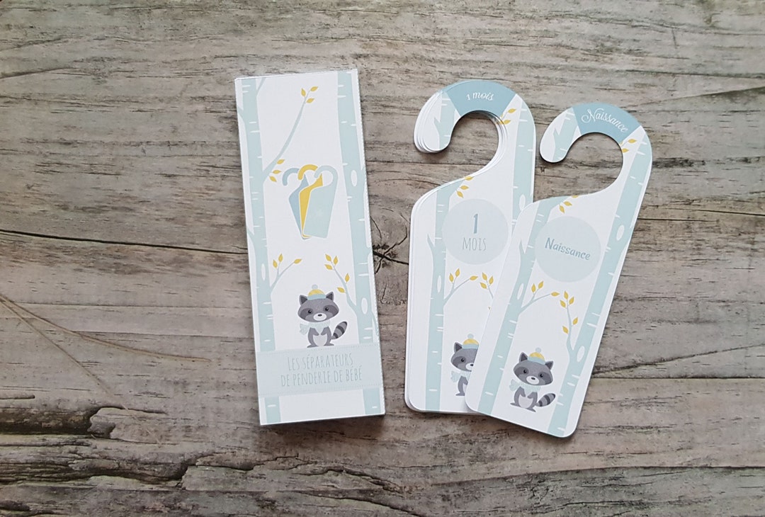 Separateur Penderie Séparateurs De Taille En Bois Pour Bébé, 7 Tailles Pour Vêtements Diviseur De Placard