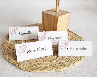 Lot de 12 marque-places thème Mariage terracotta