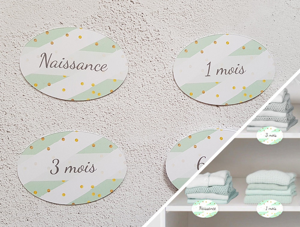 Lot Of Green Striped Labels Of Water Peas Imitation Gold For Etsy