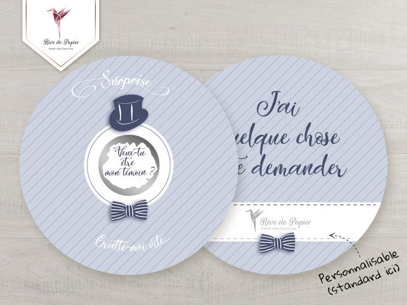 Scratch off card to ask to be your wedding witness.