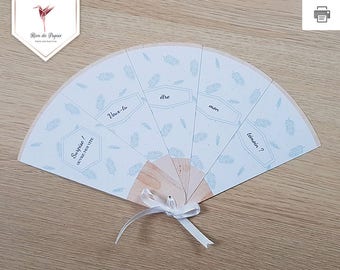 Fan-shaped witness request - light green floral pattern