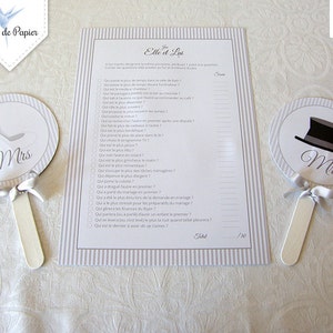 Kit di gioco stampabile Lei e Lui (Mr e Mrs) - animazione del matrimonio