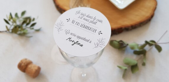 Lot De 10 Etiquettes Rondes Pour Verre Occupe A Ne Pas Etsy