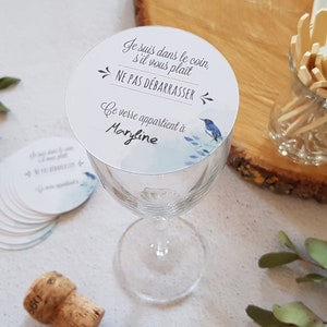 Lot De 10 Etiquettes Rondes Pour Verre Occupe A Ne Pas Etsy