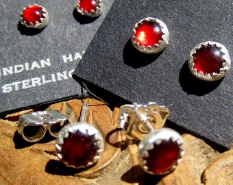Red Paua Shell Studs