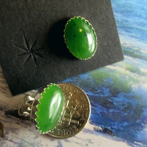 Jade Oval Studs