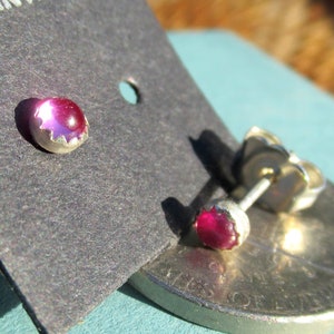 Pink Sapphire Studs