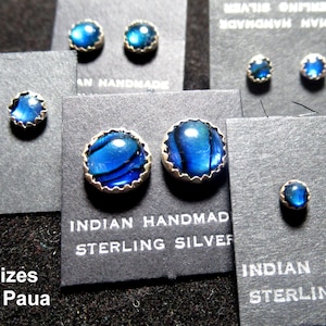 Blue Paua Shell Studs