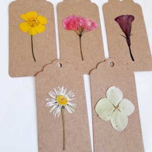 Real Pressed Flower Gift Tags | Party | Wedding