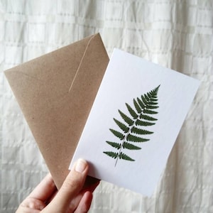 Carte de vœux imprimée Fern Carte de notes Carte vierge