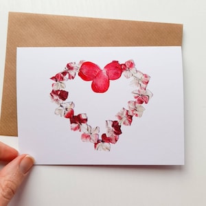 Botanical Note Card | Valentines Card | Love Heart | Greeting Card