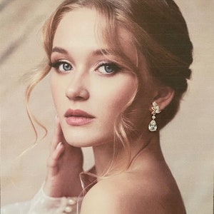 Crystal Bridal Earrings: Silver Wedding Dangle Jewelry