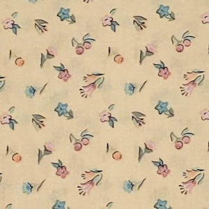 Poppie Cotton Garden Party Mini Blooms Yellow Floral Cotton Fabric