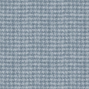 May include: A blue and white patterned fabric with a subtle textured surface.