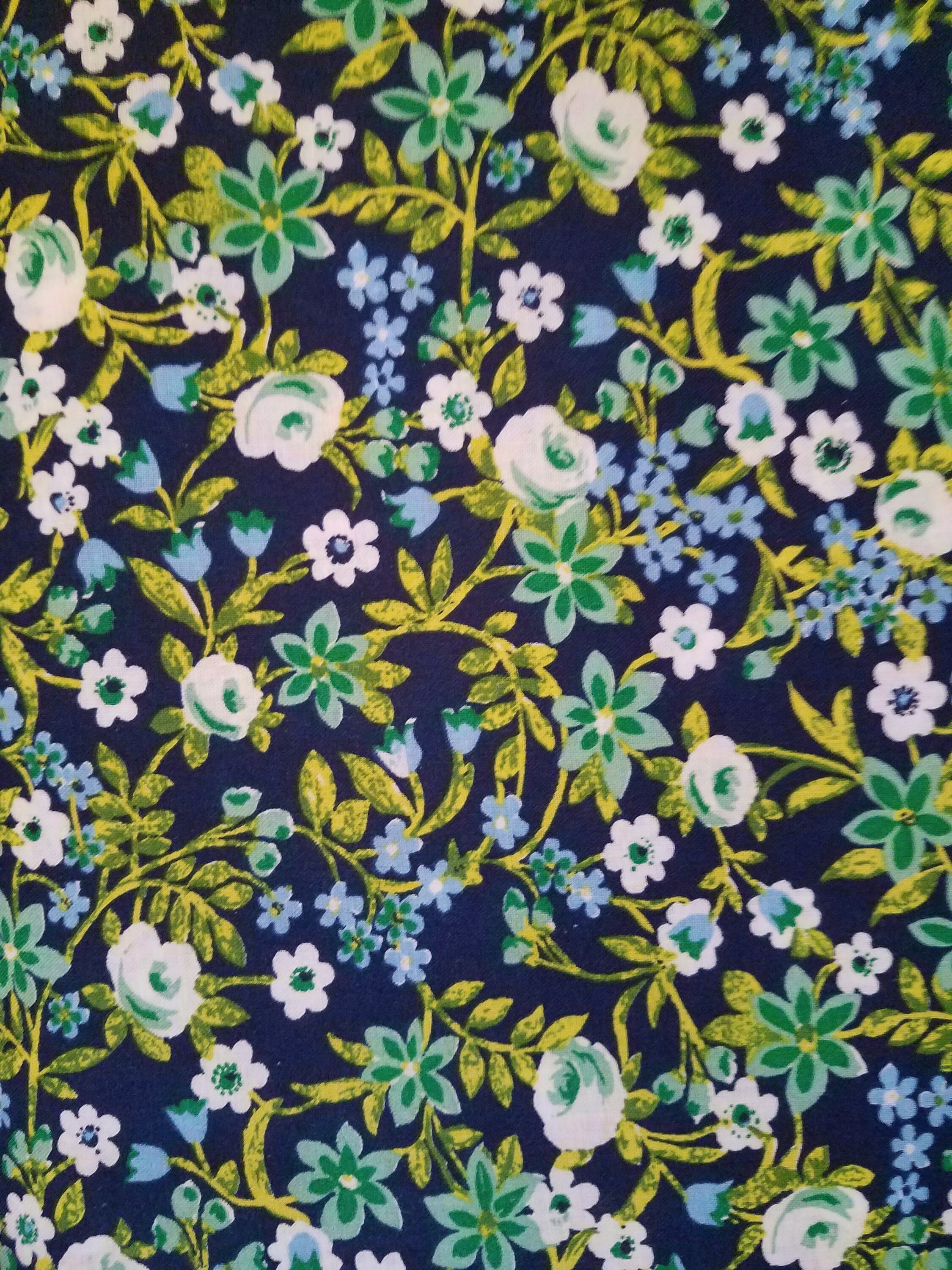 Floral Cotton Fabric, Fabric by the yard