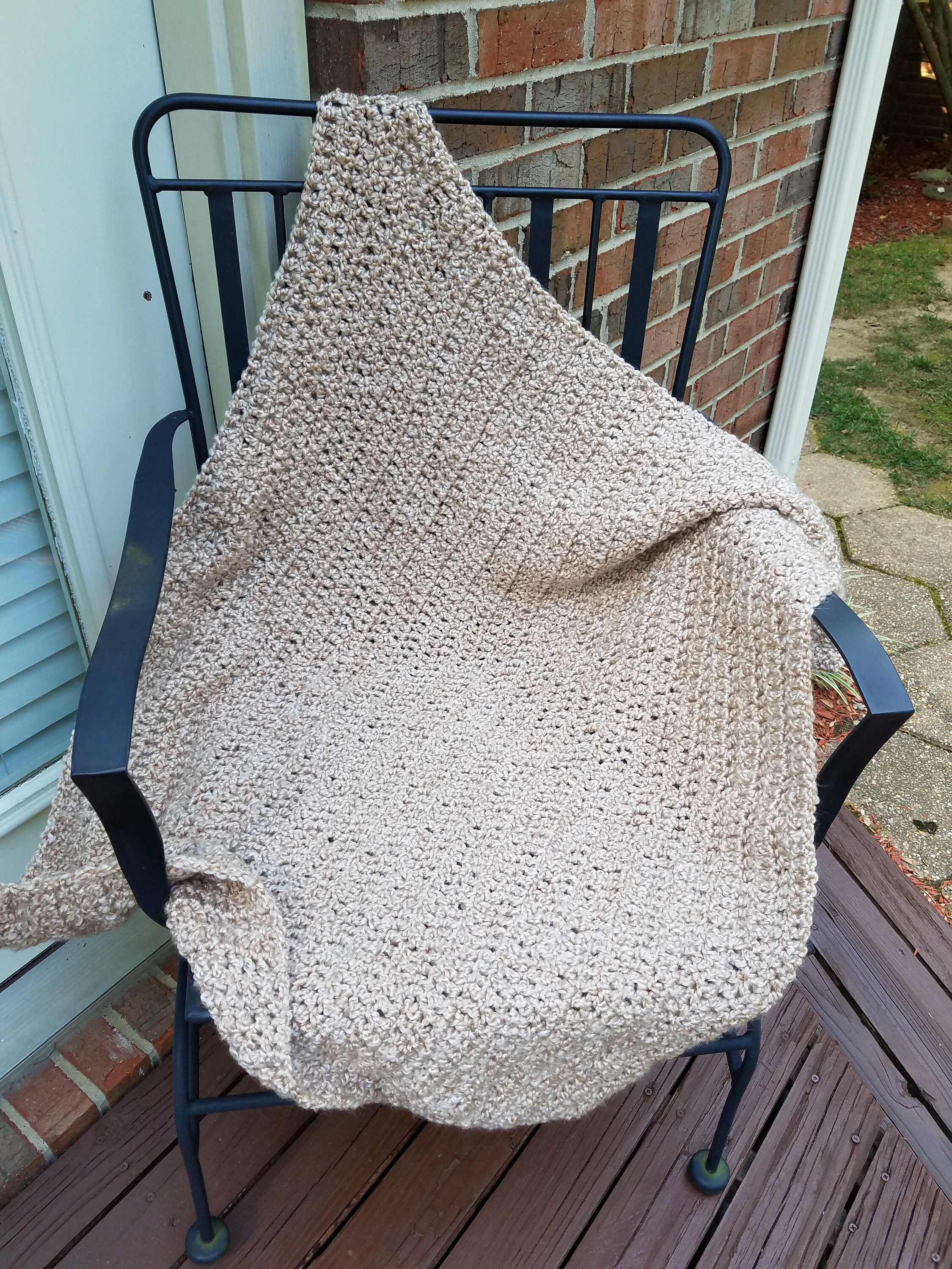 beige baby blanket
