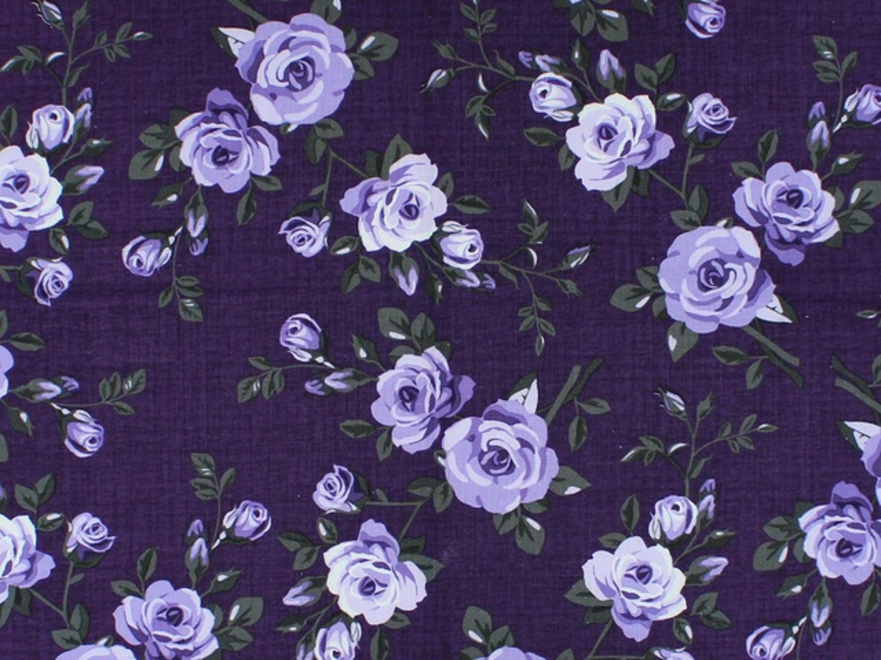 Purple floral fabric, Roses quilt fabric, purple roses fabric , Purple