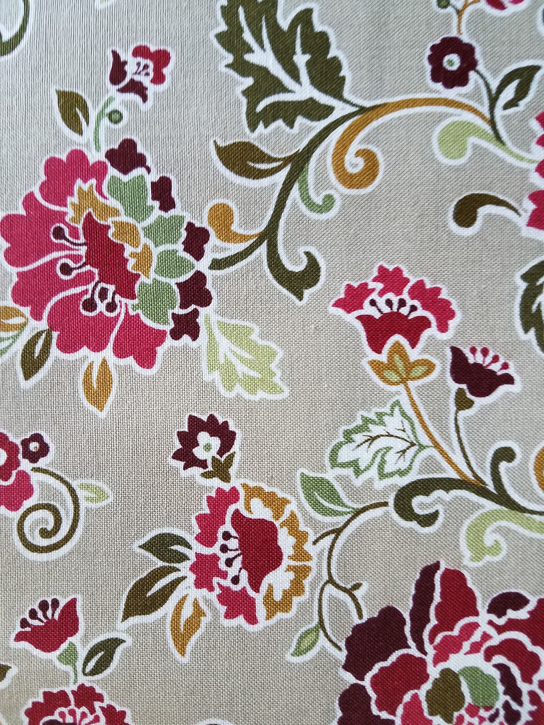Floral Cotton Fabric, Fabric by the yard