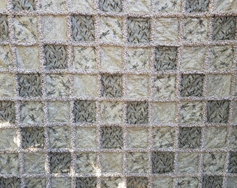 Custom Rag Quilt Comforter: Cotton Flannel Bedspread, Made to Order
