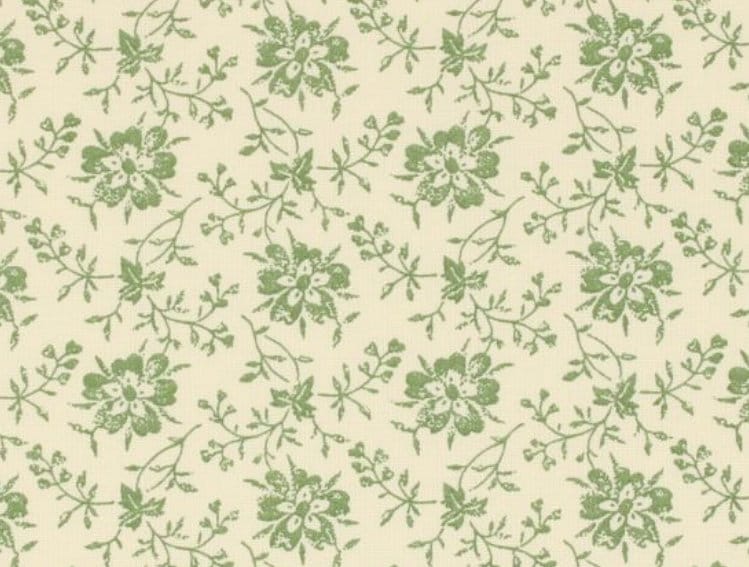 Green Floral Cotton Fabric Vintage Style Fabric Fabric By The Yard green-floral-cotton-fabric-vintage-style-fabric-fabric-by-the-yard