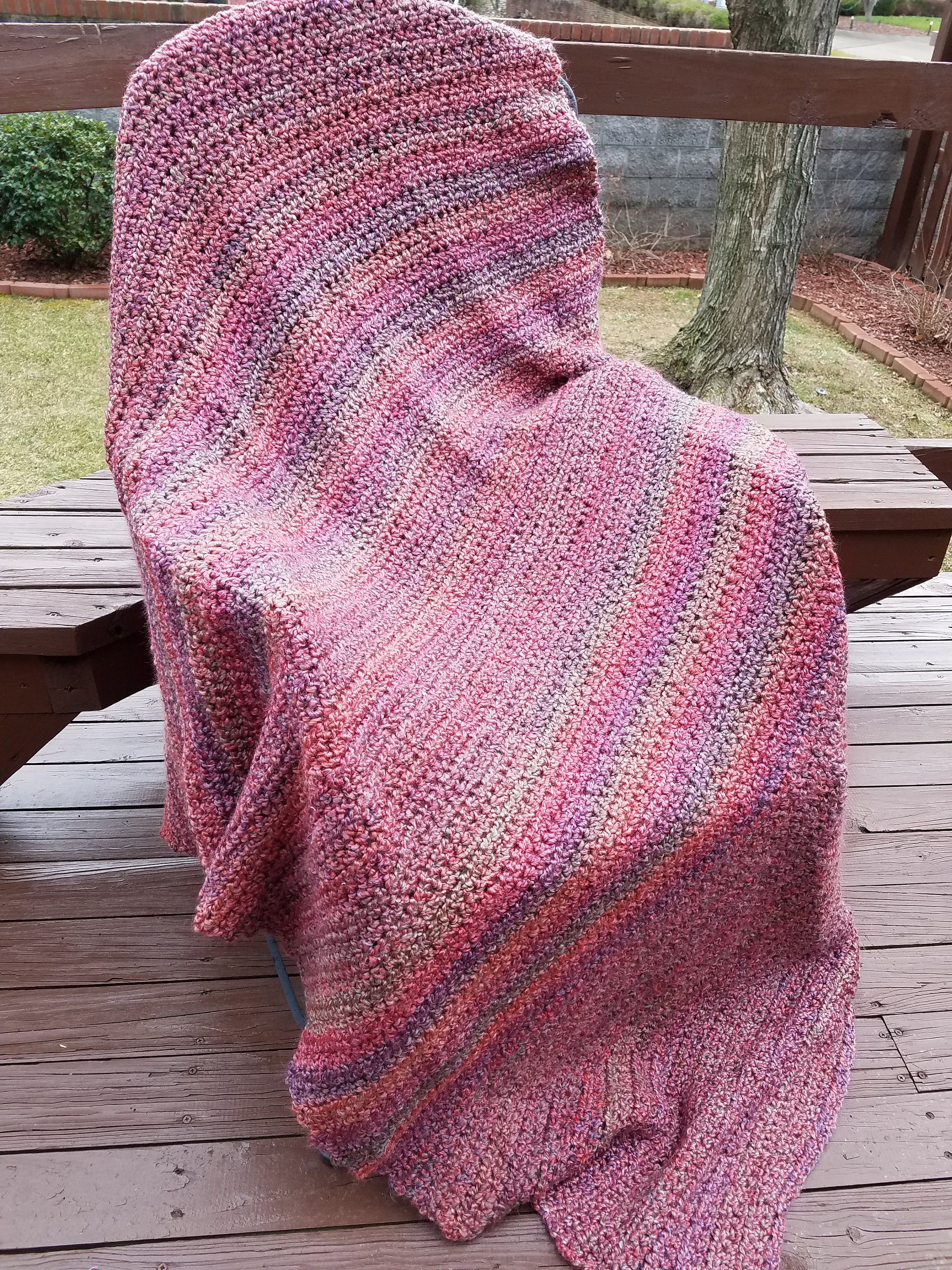 Ready To Ship Crochet Blanket Throw