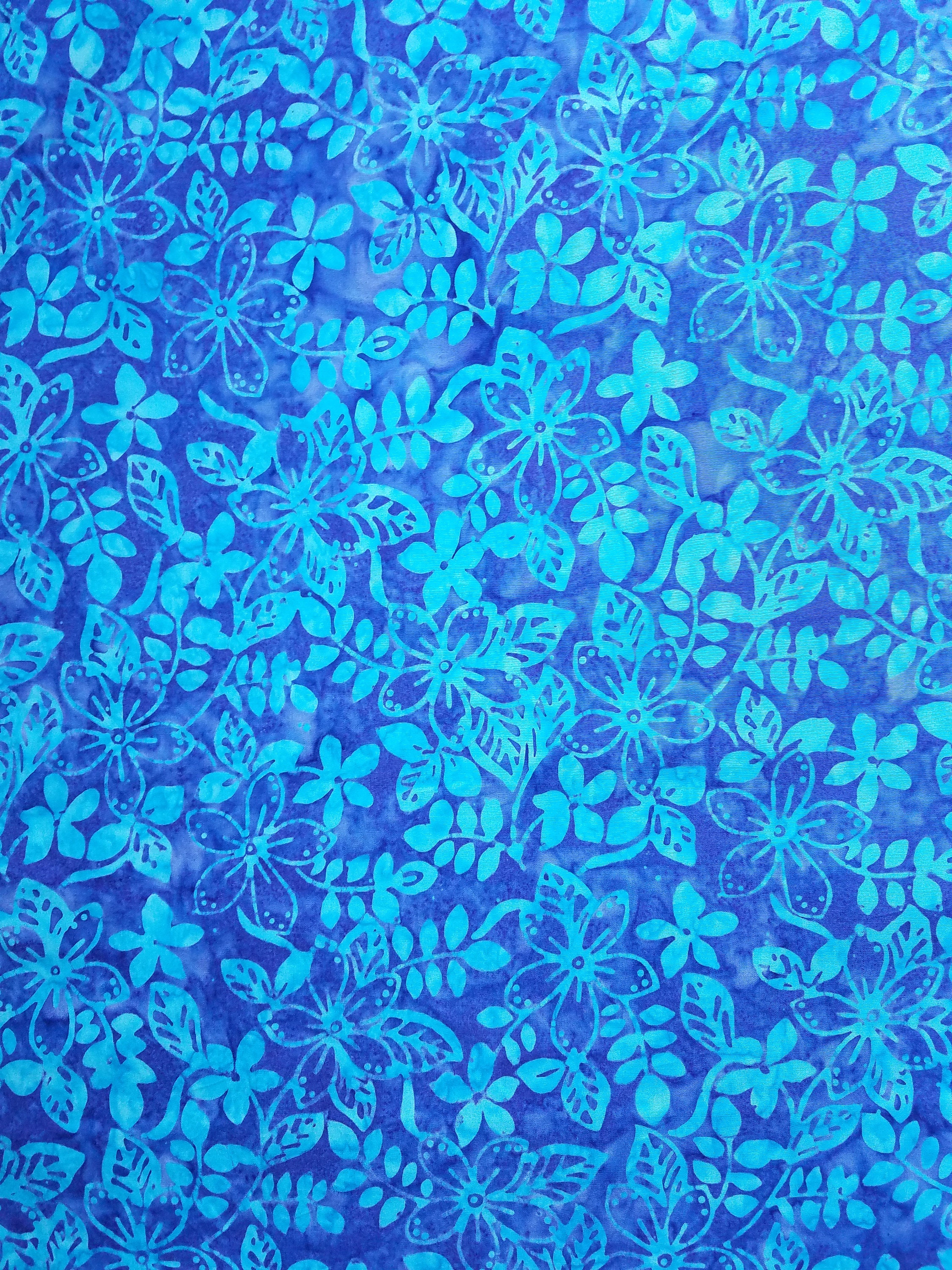  Blue  Cotton Fabric Fabric by the yard Batik  Fabric 