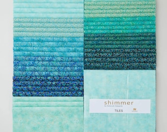 Metallic Fabric, 100% Cotton 10" Precut Squares | Northcott Shimmer Collection
