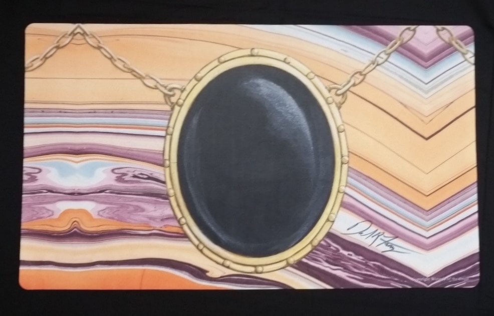 Mox Jet Play Mat Signed by Dan Frazier MTG Magic the Gathering CCG