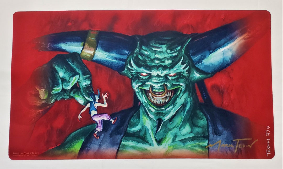 Juzam Djinn プレイマジックマット MTG プレイマット サイン入り Juzam Djinn プレイマジックマット MTG プレイマット サイン入り
