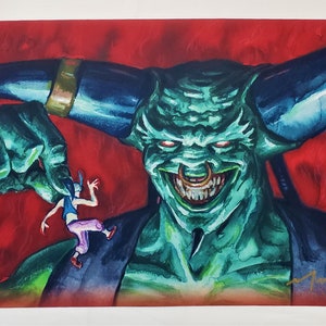 Tappetino da gioco Juzam Djinn Play Magic Mat MTG autografato da Mark Tedin, UFFICIALE Wizards of the Coast Gathering