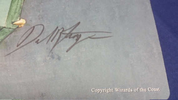 Mox Pearl Play Mat Signed by Dan Frazier MTG Magic the Gathering CCG