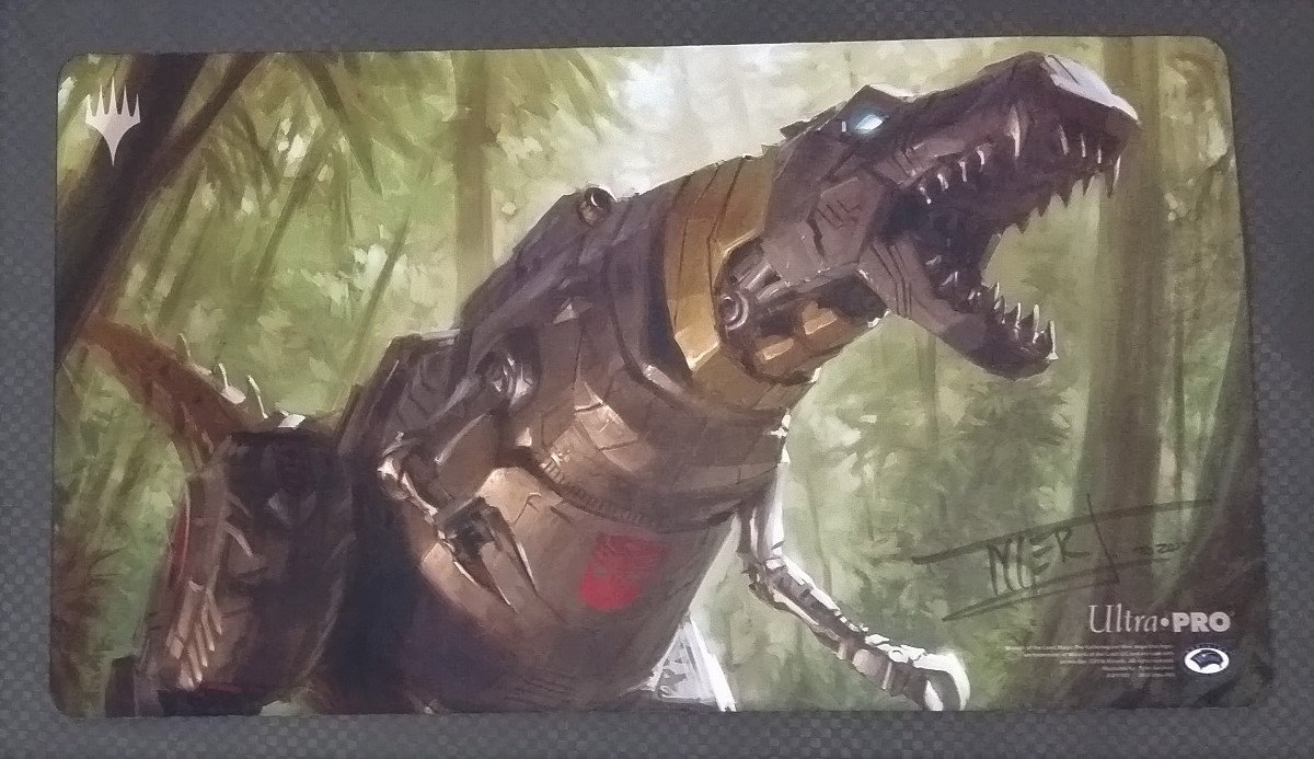 MTG Play Mat Grimlock Dinobot Leader Transforming Double Sided