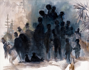 African American History Art: "The Slave Market" - Fine Art Print - Free Shipping to US Only
