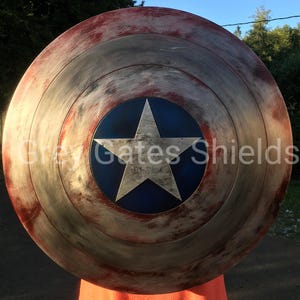 24&quot; 26&quot; and 30&quot; Captain America Shield (Extremely Weathered)