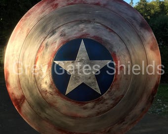 Captain America Shield | Extreme Battle Damage | Real Metal | Handmade | 100% American Made!
