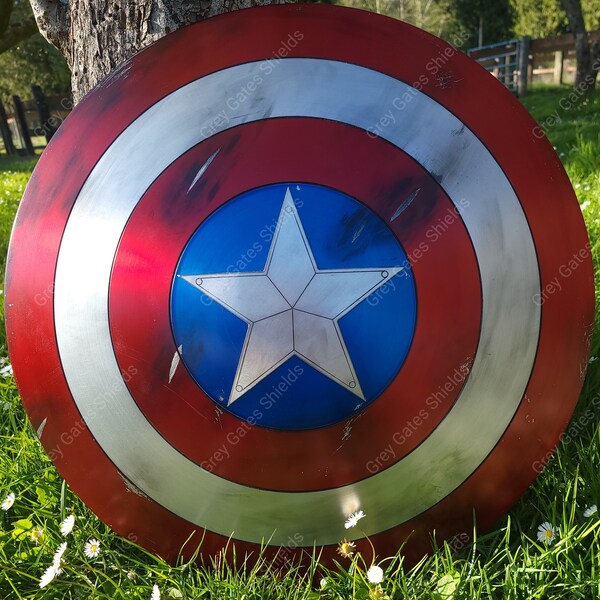 Captain America Shield "Venture" | 24" Spun Aluminum | Metal Shield | Handmade Shield!