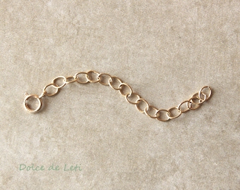 Gold filled chain extender. 14kt gold fill removable extension for gold necklaces and bracelets. 2.5 inches long.