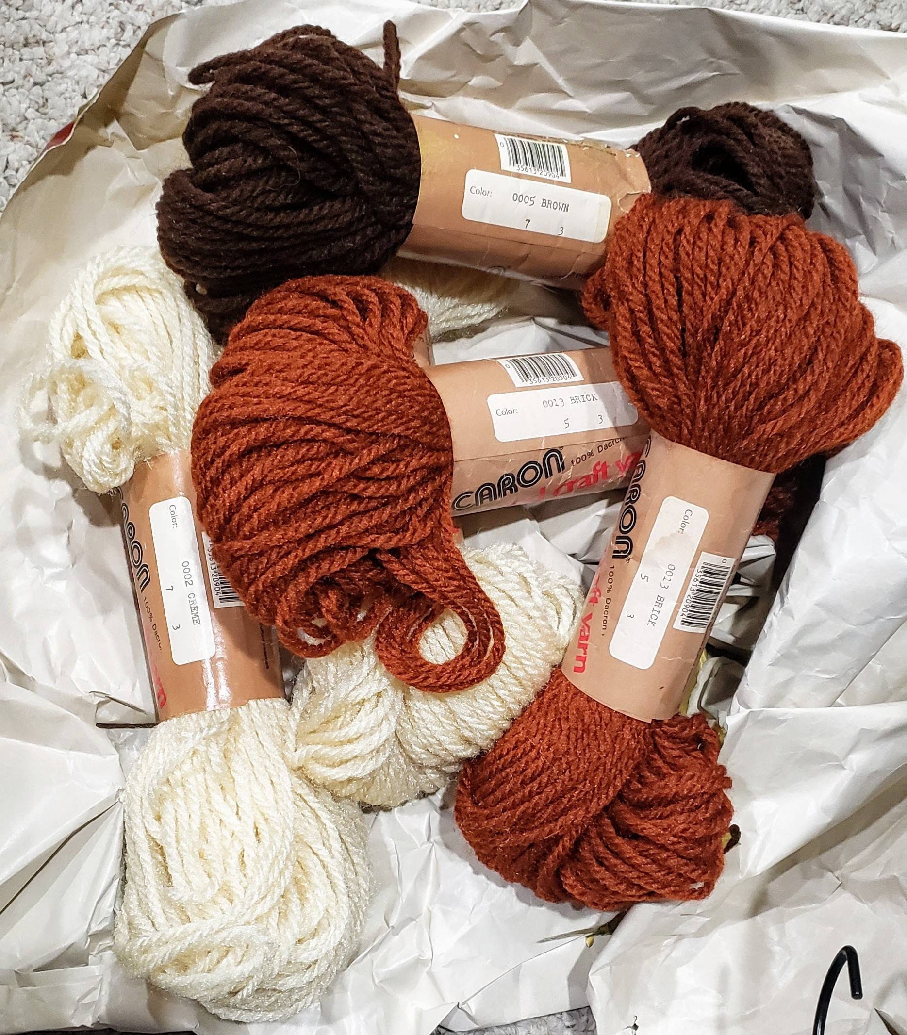 Caron Rug & Craft Yarn 70 yards 3 ply 100 Polyester. Etsy